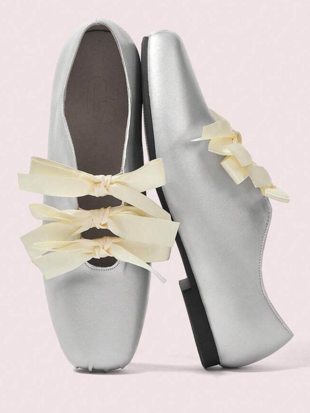 Ballet Flats with Ribbon Details